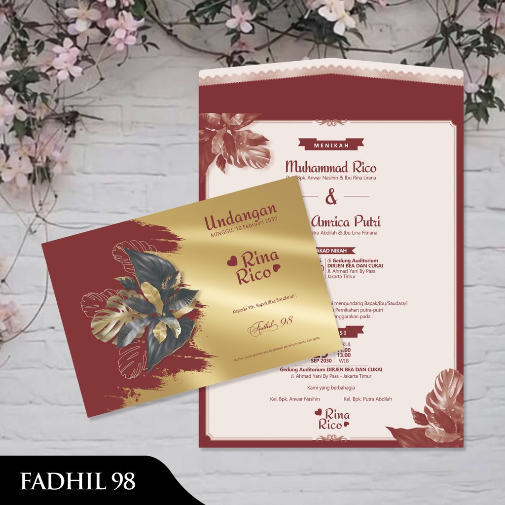 Jual Blangko Undangan Nikah Fadhil Design Menarik Harga Murah Indonesia Shopee Indonesia