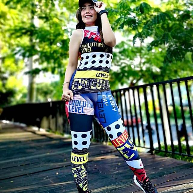 Baju senam murah setelan olahraga SXB POWER STRONG LEVEL UP SLEVELES AND LEGGING ORIGINAL