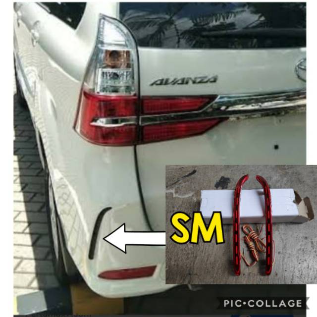 sepasang reflektor bumper belakang lampu bumper belakang grand avanza xenia 2018 2019