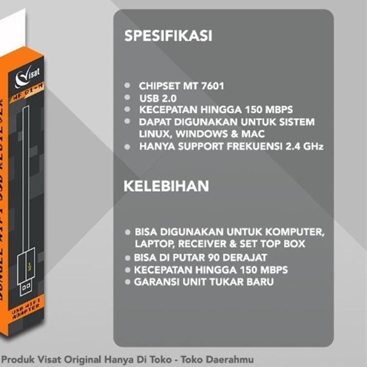 ♨ Dongle Wifi Sumpit Visat MT 7601 Untuk Receiver Parabola ◊