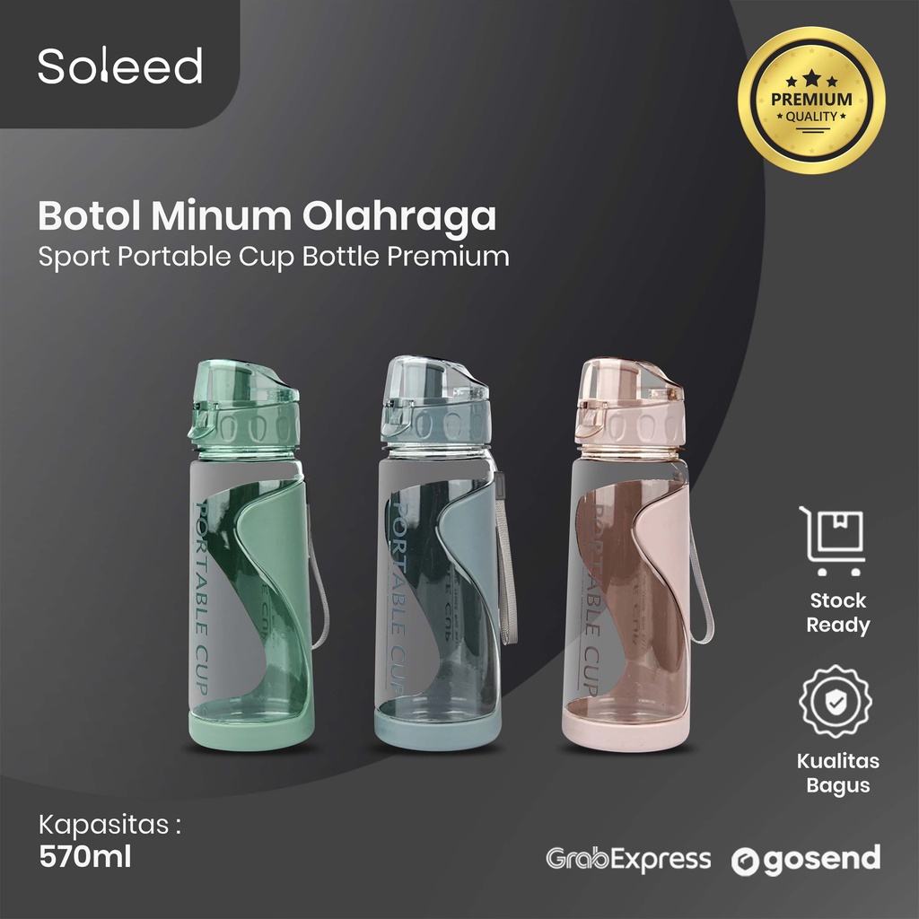 BOTOL MINUM OLAHRAGA 570ML SPORT PORTABLE CUP BOTTLE PREMIUM