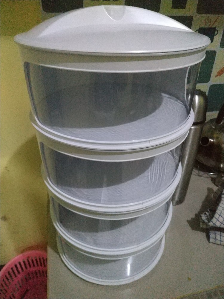 Rak Penyimpanan Makanan 4 Susun Tingkat Tudung Saji Tutup Food Cover