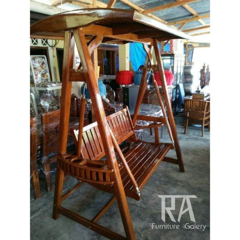 KURSI AYUNAN GANTUNG KAYU JATI