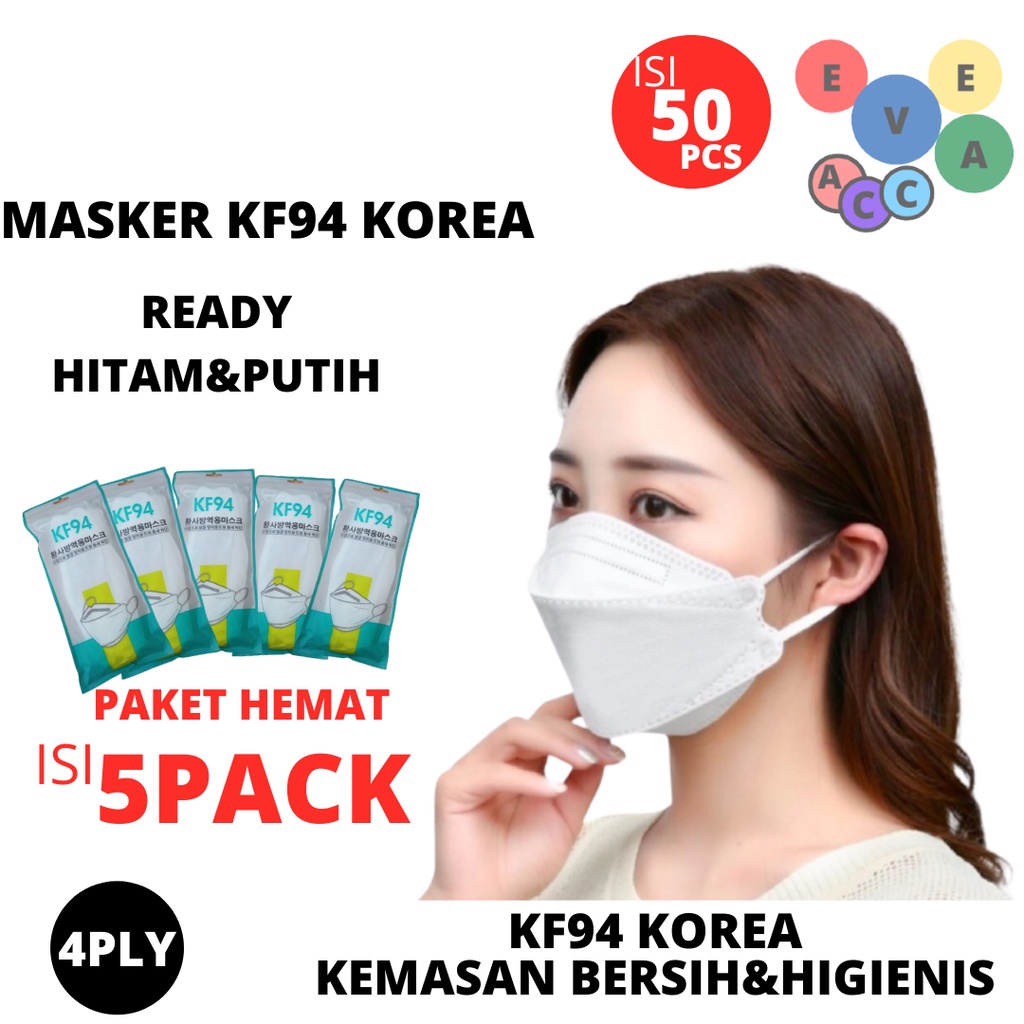 HOT ITEM-SUPER DEAL Masker KF94 Korea 4 ply impor isi 50 pcs High Quality