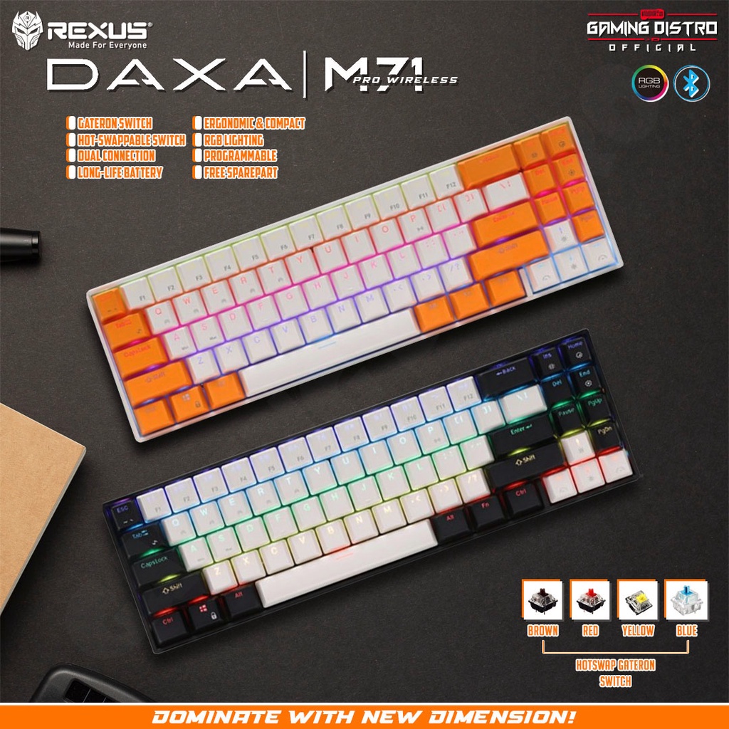 Rexus Daxa M71 Pro Wireless Mechanical Keyboard