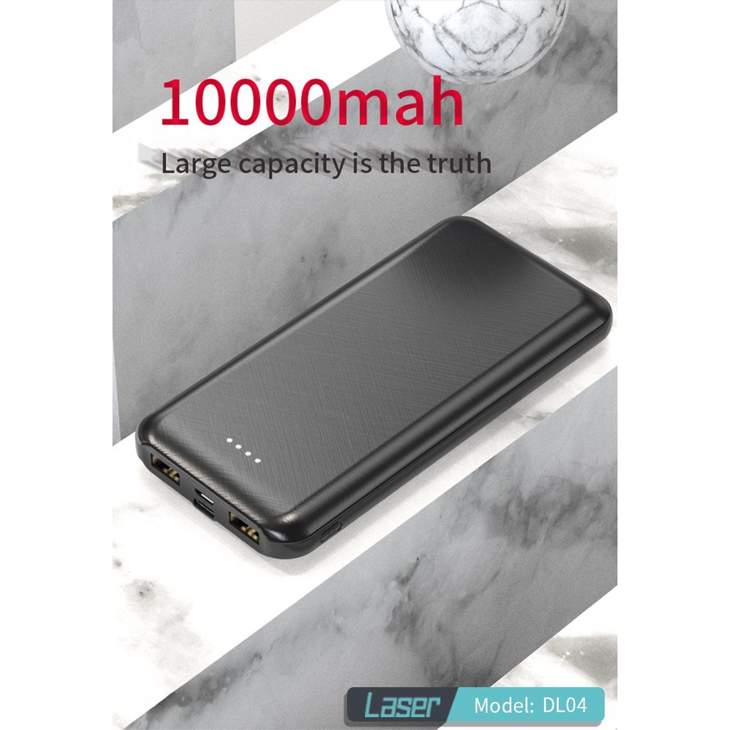 PowerBank Laser DL04 Fast Charging Garansi 1tahun FREE Headser Laser