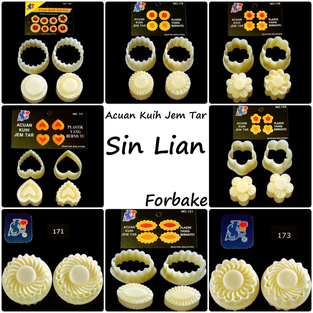 Acuan Sin Lian Kuih Jam Tar Cetakan Kue Kering Cetakan SinLian Nanas Nastar 101 103 104 106 107 111 117 118 119 120 121 171 172 173 201 202 203 221 222 223