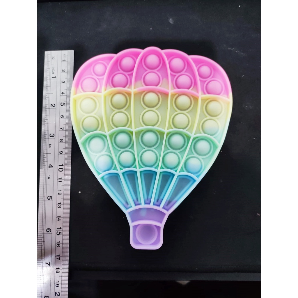 Tas Pop It Motif UNICORN / Mainan pop it murah popit Pop Its Square rainbow multicolor Fidget Toy Push bubble Penghilang Stres-Balon Udara