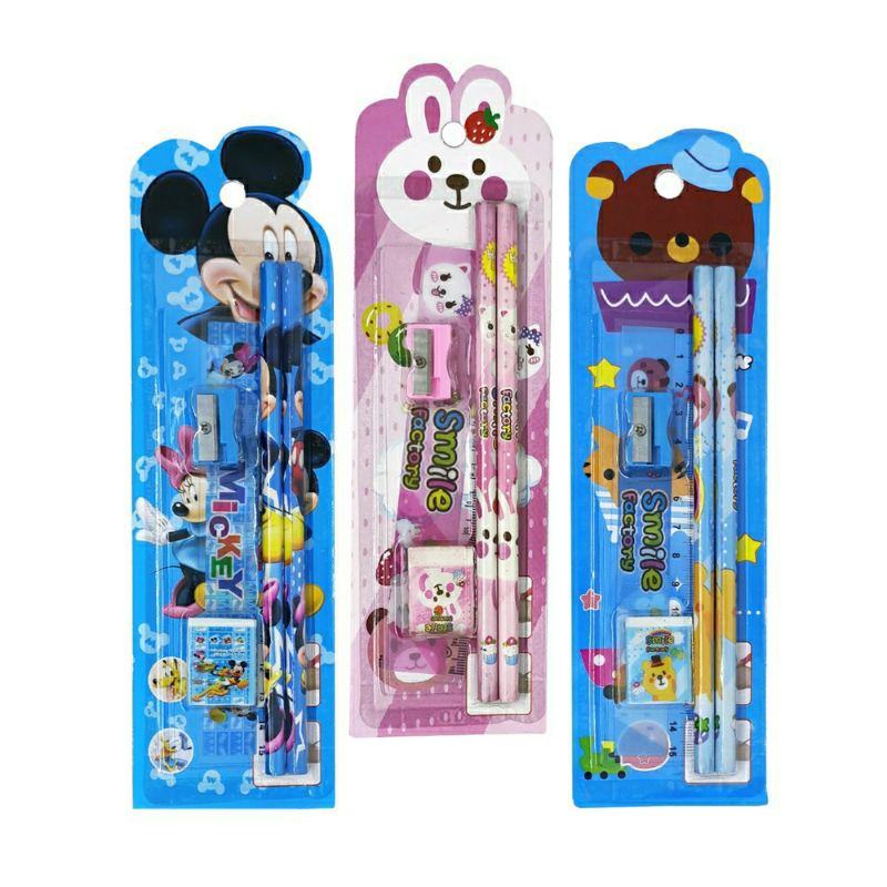 

Pensil Set Karakter - Alat Tulis Karakter Set Mini