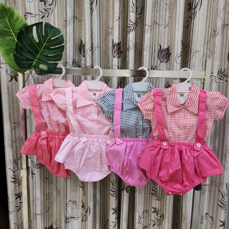 Baju bayi set overall baby giril