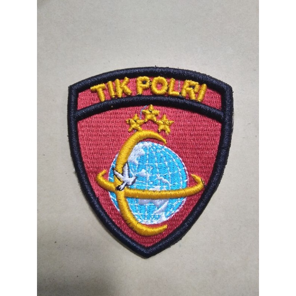 logo bordir timbul tik polri