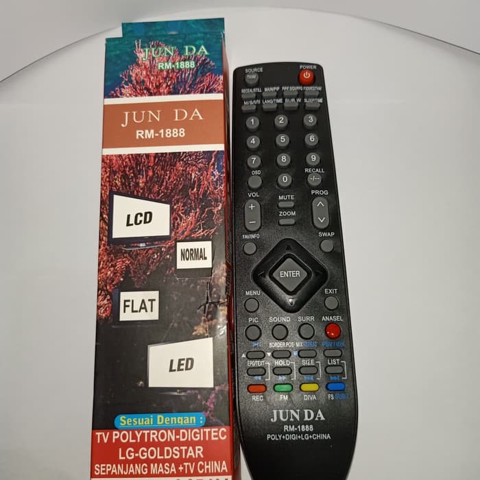 Unik REMOTE TV MULTI POLYTRON LCD/LED RM-1888 JUN DA Terlaris