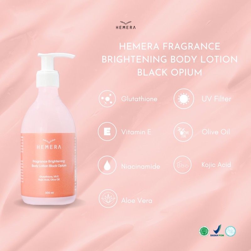 HEMERA FRAGRANCE BRIGHTENING LOTION / WHITENING MOUSTURIZING PARFUM HAND BODY