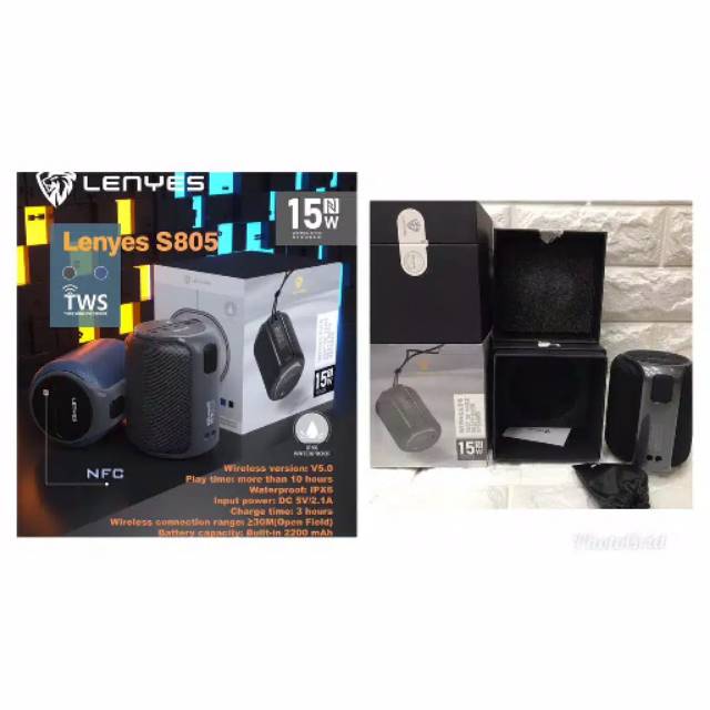 Lenyes S805 S816 Speaker Bluetooth Wireless 360 Degree Heavy Bass Waterproof IPX6 Support NFC S 816 S805-3