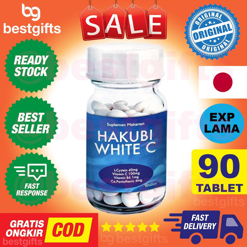 HAKUBI WHITE C VITAMIN VIT C 100 MG SATO JAPAN KEKEBALAN DAYA TAHAN IMUN TUBUH ANTIOKSIDAN 90 TABLET