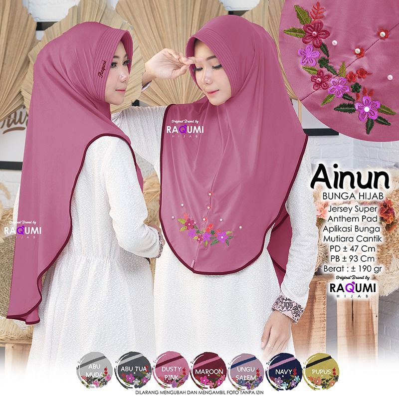 Ainun bunga hijab by raqumi