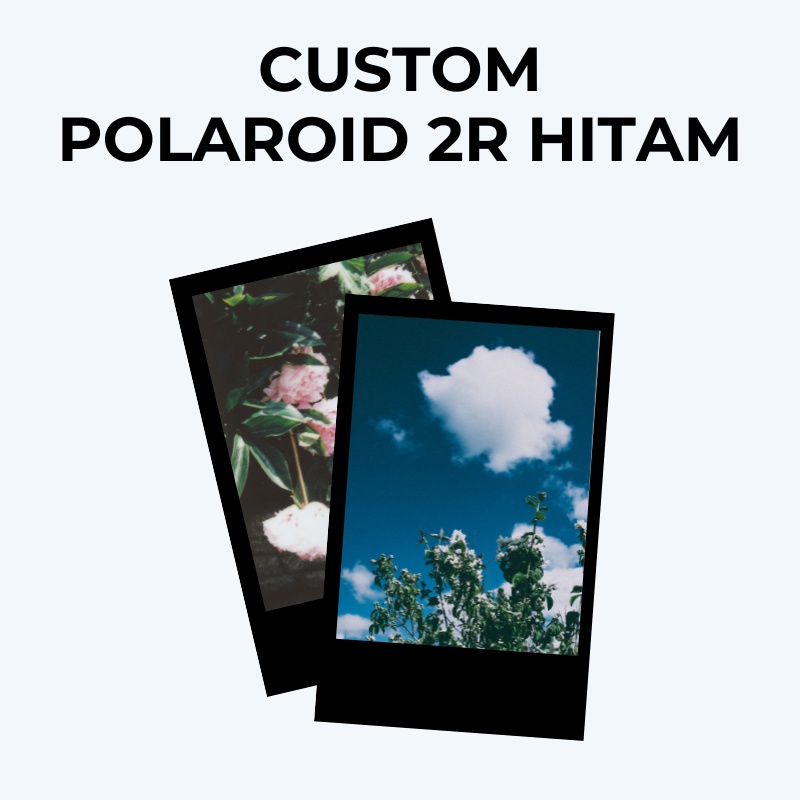 [HITAM] Cetak foto polaroid custom instan polaroid 2R