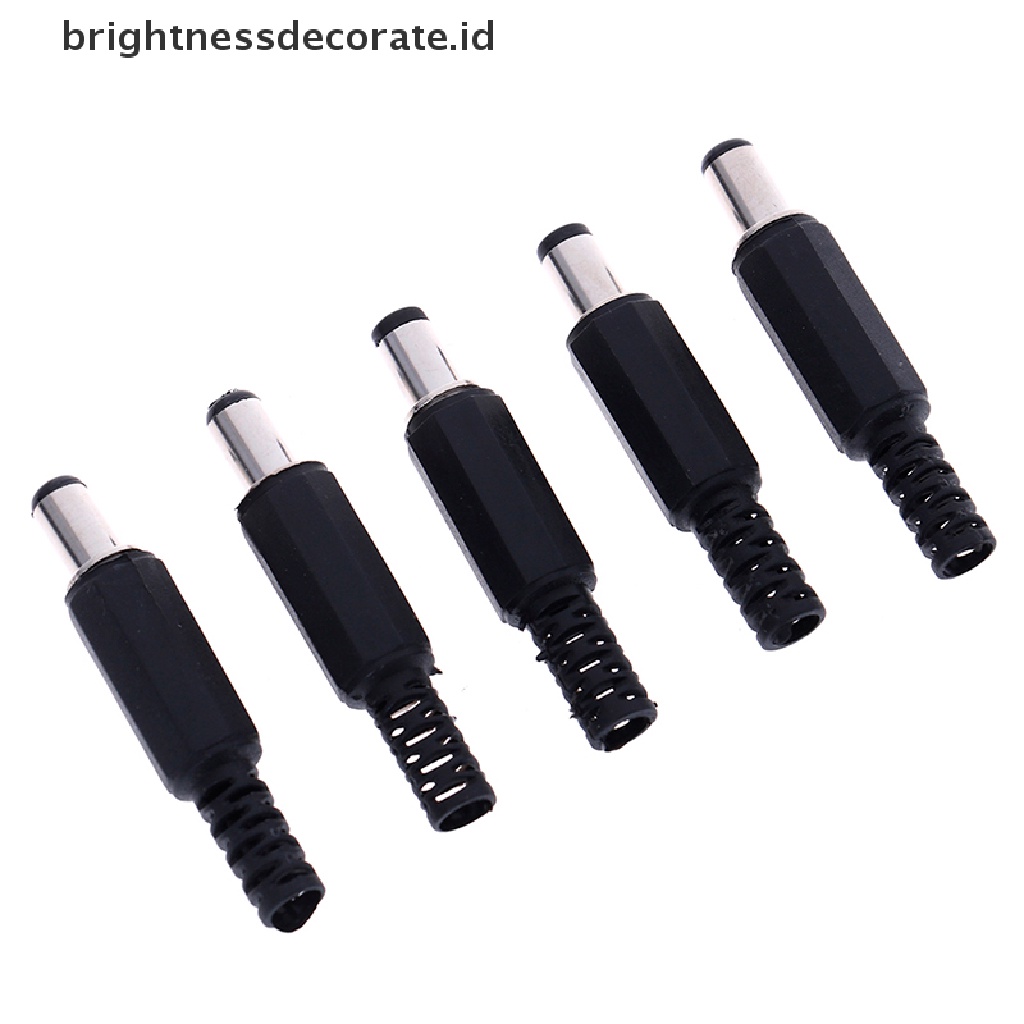 5pcs Adapter Konektor Socket Jack In Line Male Dc