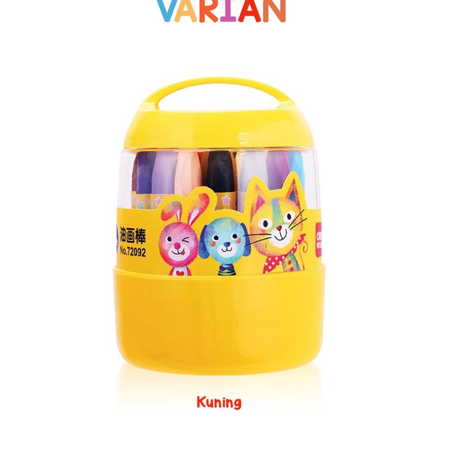 

Wow Murah Meriah.. Crayon Anak Mewarnai 24 Warna Krayon Oil Pastel Desain Barrel KIDS LAND