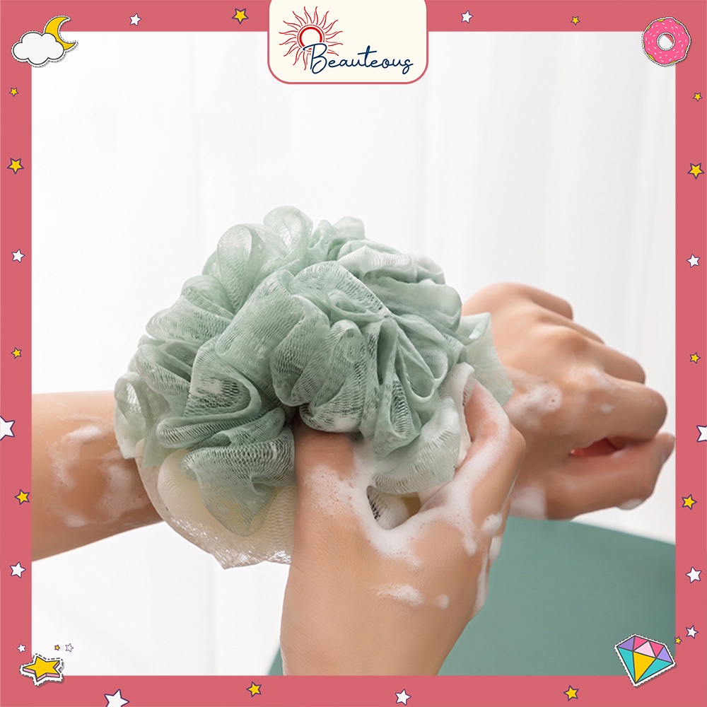 Spons Mandi Busa Shower Puff Alat Pembersih Tubuh Spon Busa Mandi Sponge Premium