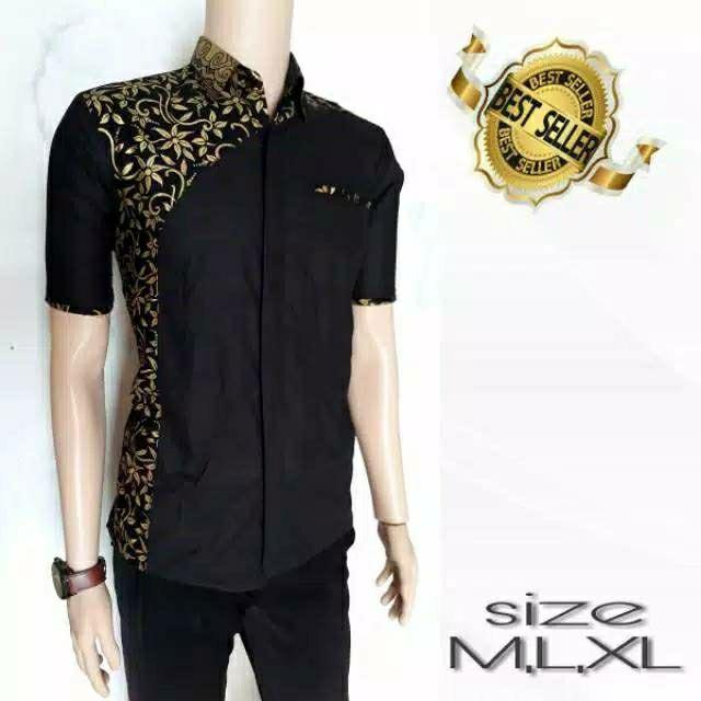 Nailo Batik Hrb026 Kenongo Kemeja Tosca Pendek Pekalongan Padi M L Xl Sogan Tulis Halus Kemeja Batik