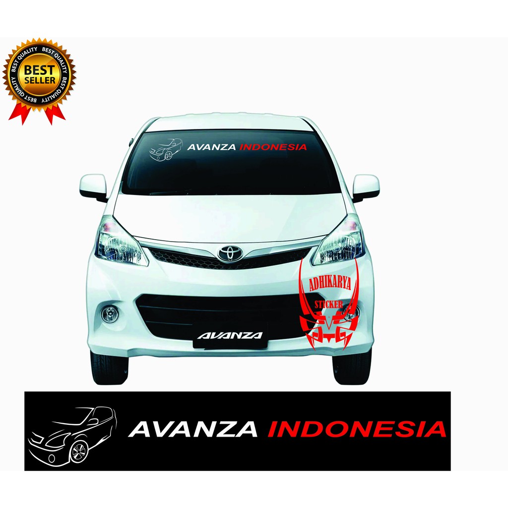 Stiker Kaca Mobil Tulisan AVANZA INDONESIA Keren Sticker Kaca Mobil Avanza Xenia Inova