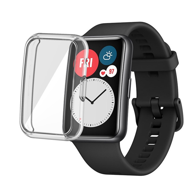 Btsg Smartwatch for Case for Watch Fit Pelindung TPU Slim Anti Gores fo