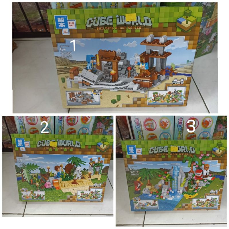 Mainan Lego Cube World Building Bolck Series