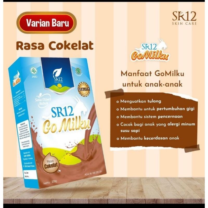 

Gomilku sr12 coklat/susu kambing etawa premium rasa coklat/susu kambing tanpa bau