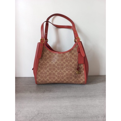 TAS COACH LORI SHOULDER BAG IN SIGNATURE CANVAS