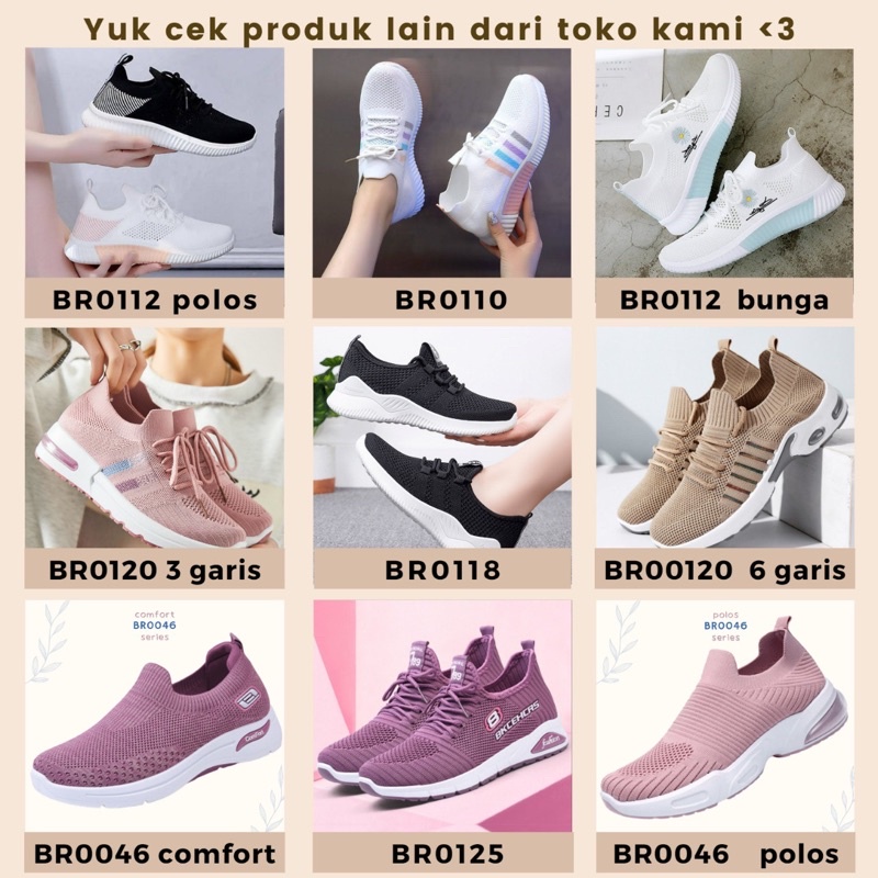 GROSIRTAS &quot;FREE BOX&quot; LV0143 Sepatu Slip On Wanita Rajut Import Sepatu Wanita Sepatu Tanpa Tali Hitam Sepatu Flat Rajut