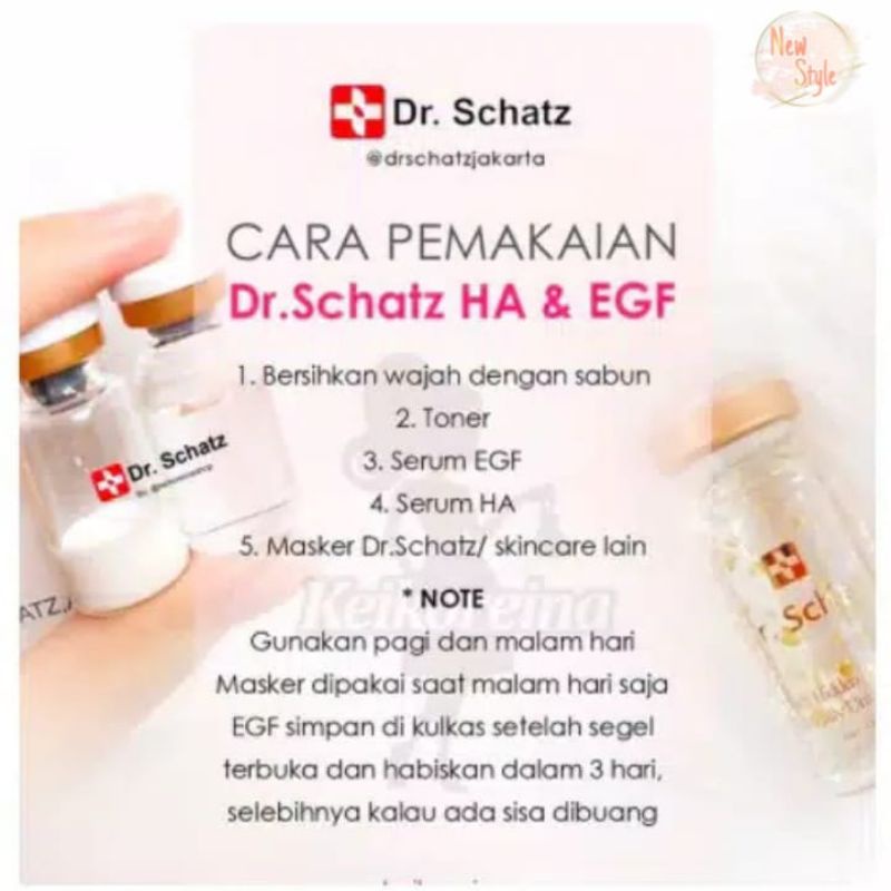 [COD] DR SCHATZ SERUM EGF 100% ORIGINAL COCOK UNTUK KULIT BERJERAWAT (ISI 1 SET)