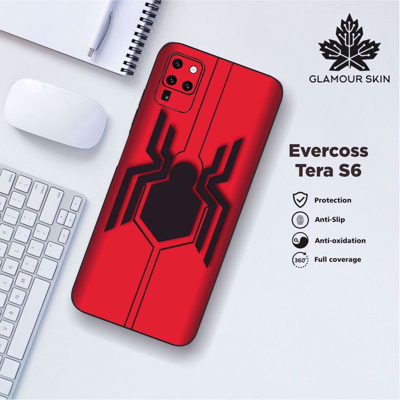*(Dapat2PCS)* EVERCOSS TERA S6 Garskin Case/Stiker Protector Motif SPIDERMAN