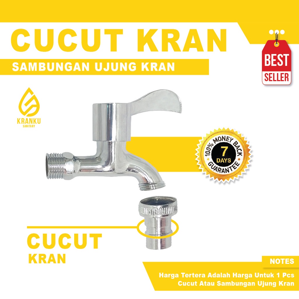 Sambungan kran air sambungan selang cucut kran taman 1/2 inch