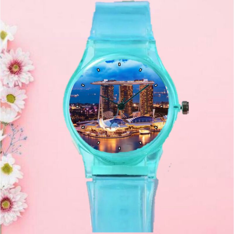 JAM TANGAN WANITA TRAVELLING PEMANDANGAN TERMURAH KEREN