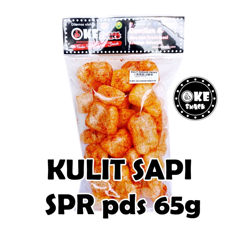 Kerupuk Kulit Sapi super Pedas 65g