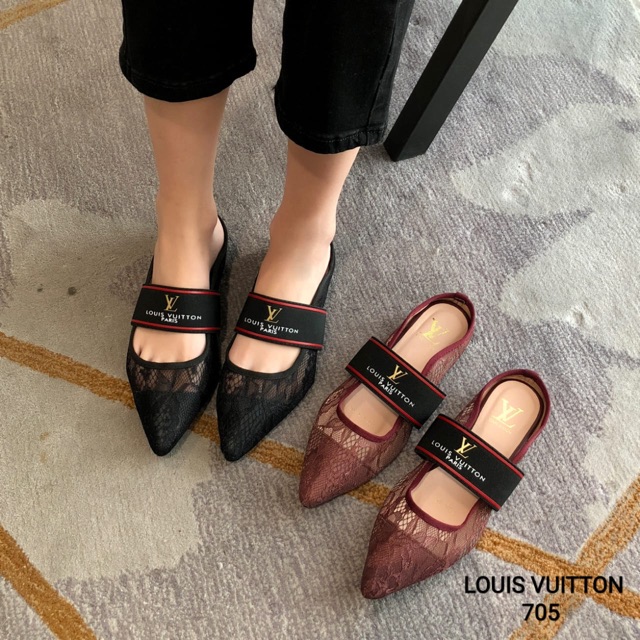 SEPATU LOUIS VUITTON SHOES FLAT BROKAT 705 *JH