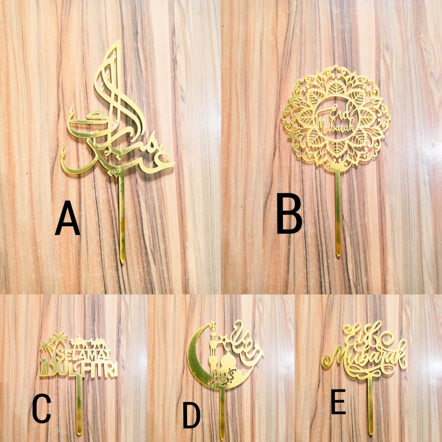 

Cake Topper Selamat Lebaran Idul Fitri Tusukan Hiasan Kue Eid Mubarak