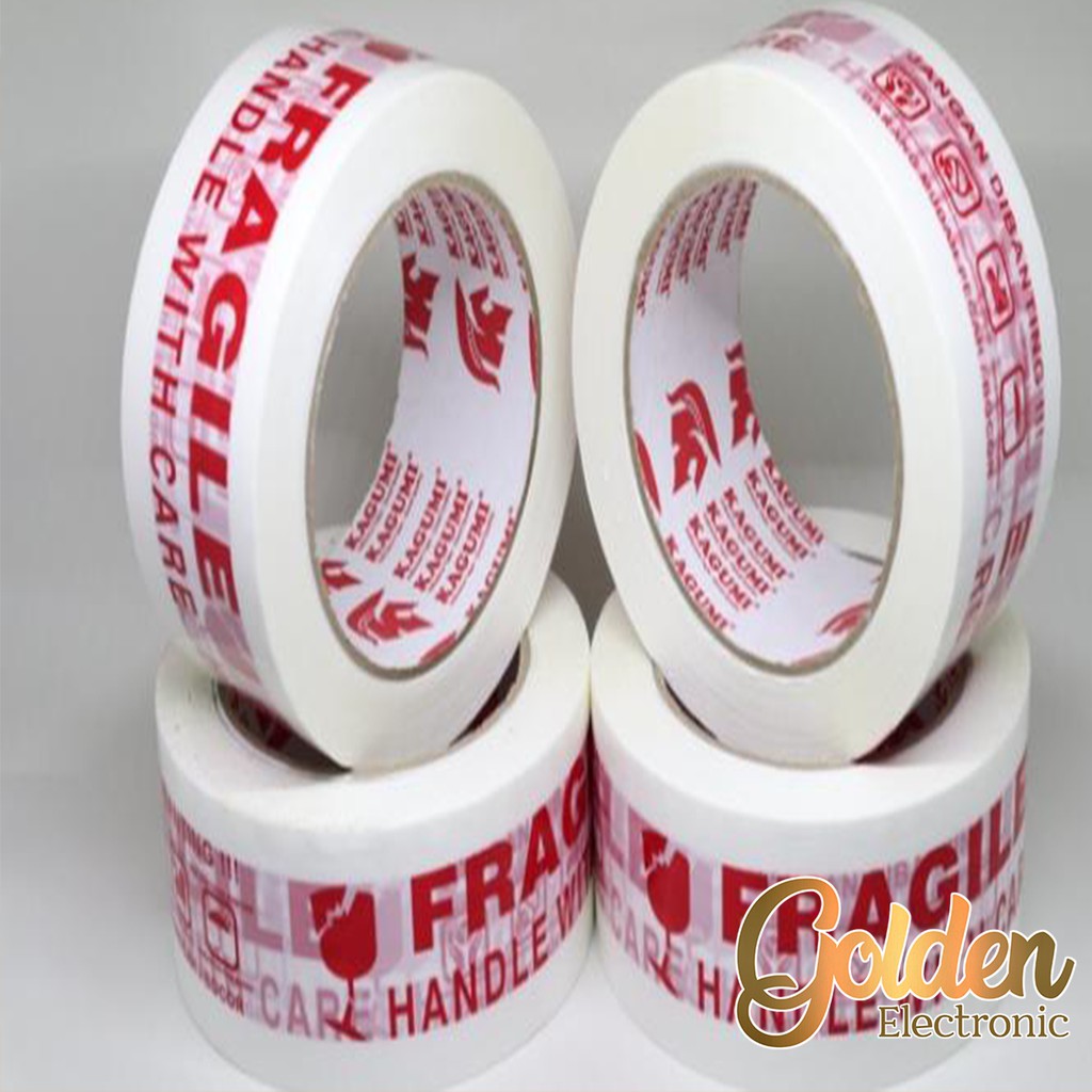 Isolasi / Lakban FRAGILE 48 mm x 100 Yard (1 KARTON = 72 ROLL)