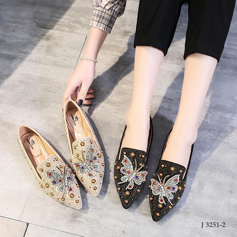 SEPATU FLAT SHOES ANELA LYNE ELEGAND 3251-2