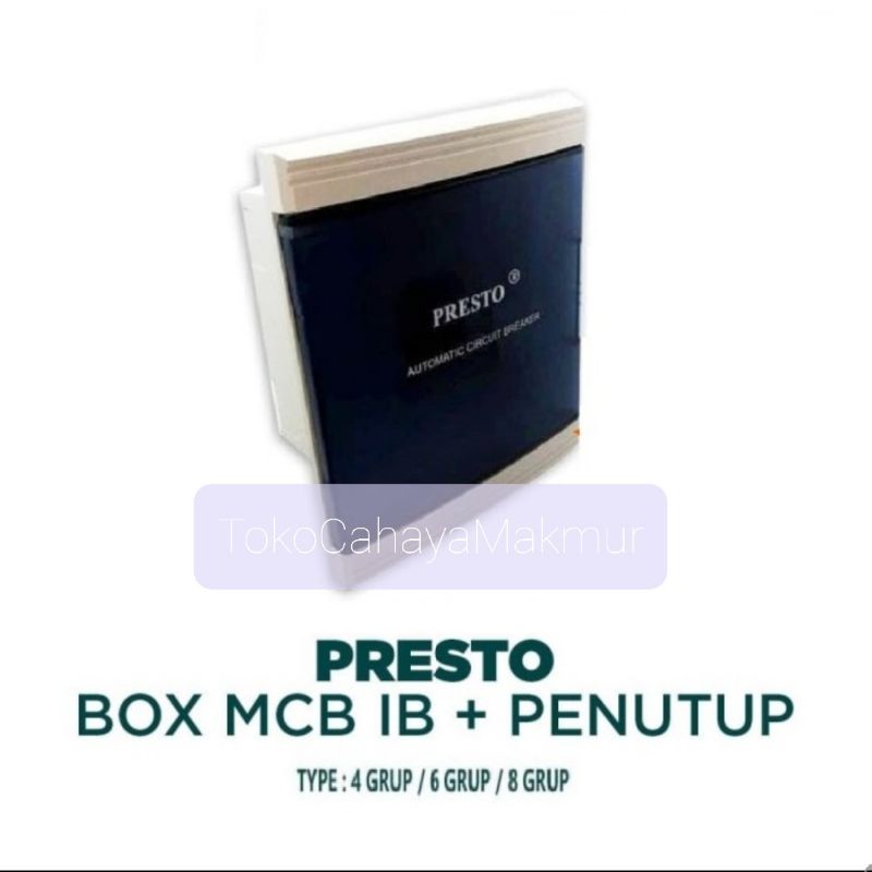 Box MCB 4,6,8 Group+Penutup Inbow/Tanam /Box Stut 4,6,8 Grup IB Presto