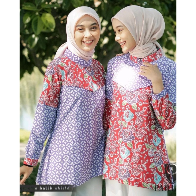 Jual Batik Parisya Novia B Blouse Batik Wanita Baju Batik Kerja