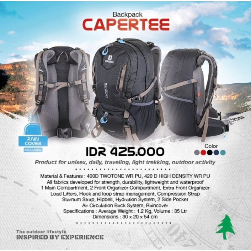 Consina Capertee 35 L Tas Gunung 35L Liter Outdoor Camping Sekolah Pramuka