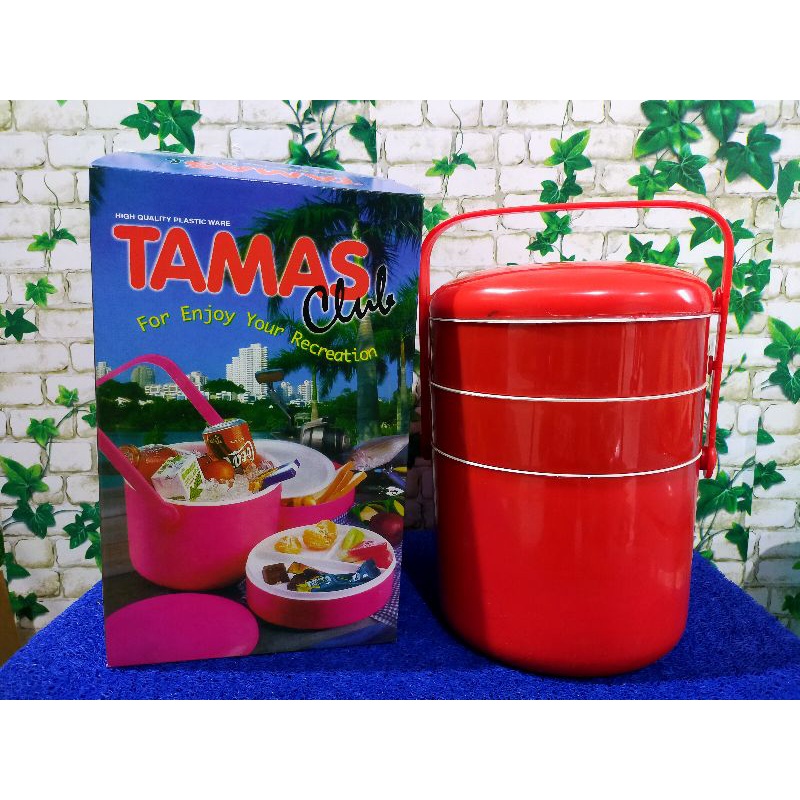 BESTPROMO RANTANG PIKNIK BESAR TAMAS / RANTANG PLASTIK SUSUN 3 / TEMPAT MAKANAN SUSUN / RAK TEMPAT