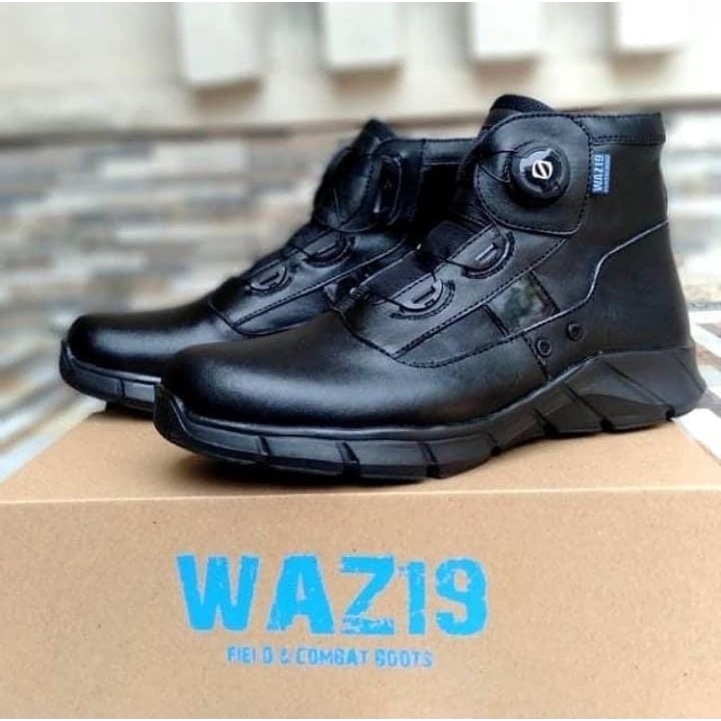 sepatu PDH midtrack tali putar waz19