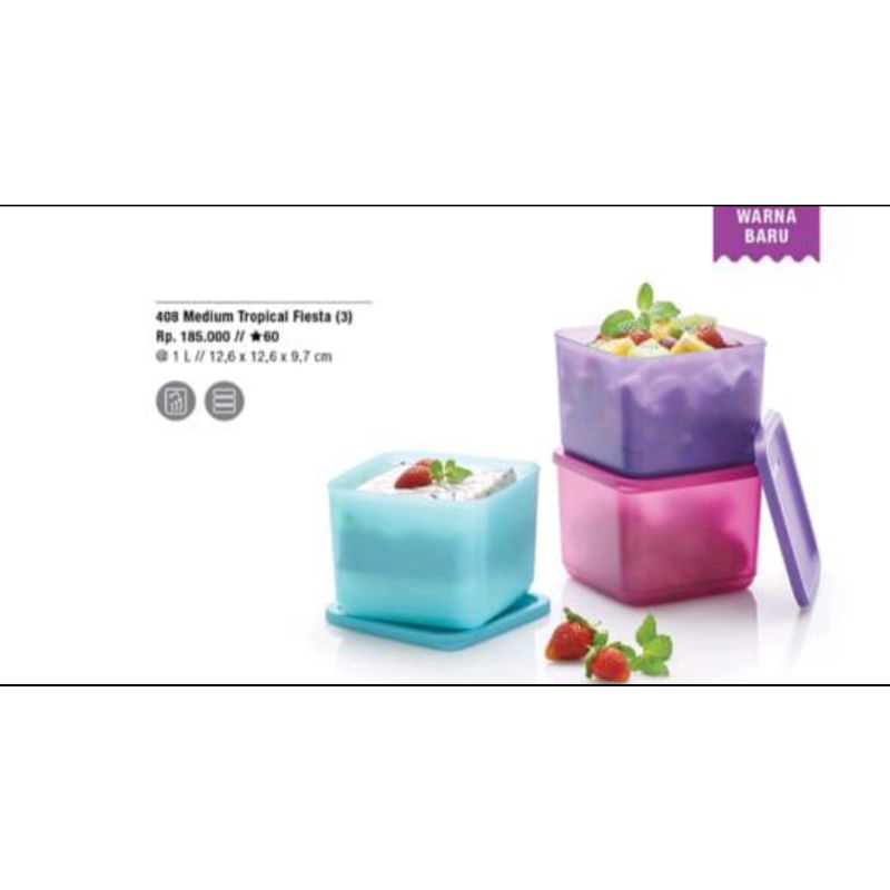 Tupperware Medium Tropical Fiesta ( warna random )