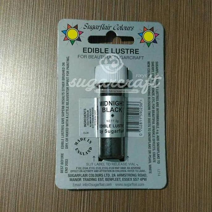 

31.87-Kue- Sugarflair Luster Dust Warna Midnight Black -Terlengkap-Termurah-Dijamin.