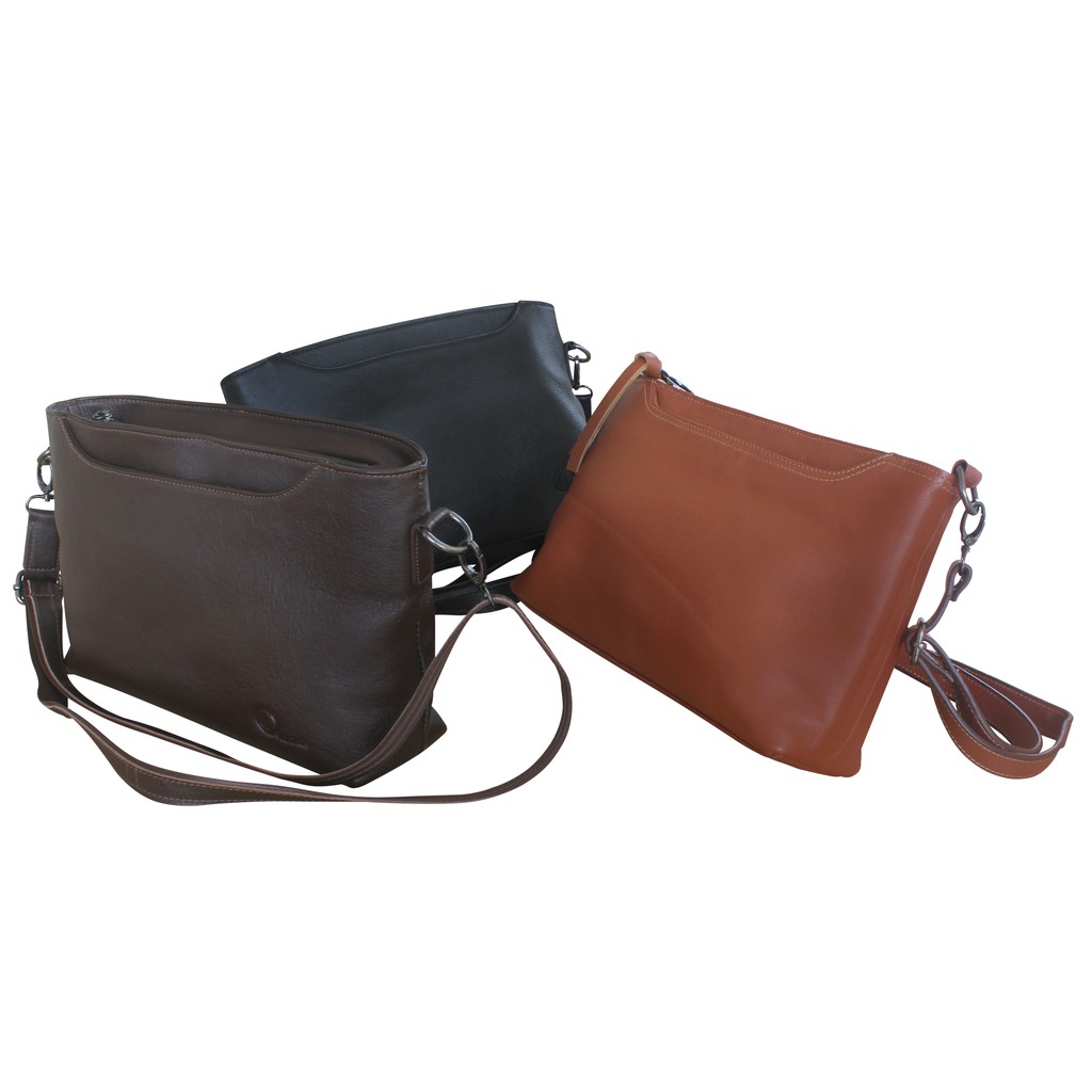 Tas Selempang Kulit Wanita Asli Tas Slempang Wanita Kulit Cewek Sling Bag Wanita Fashion bahan Kulit Sapi ASLI SC01 GARANSI ORIGINAL