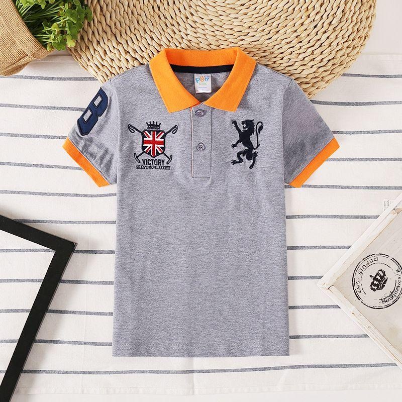 Atasan Baju Kaos Polo Kids Britis Lengan Pendek 5-6 tahun