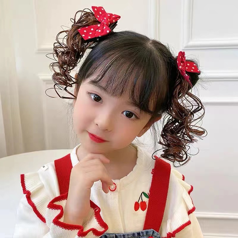 (Hello Girl)F103 2pc/Set Jepitan Wig Anak Terbaru Gaya Korea Import